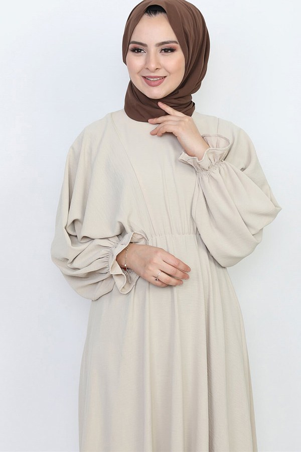  - Yarasa Kol Mevlana Elbise 7112-2 Taş (1)