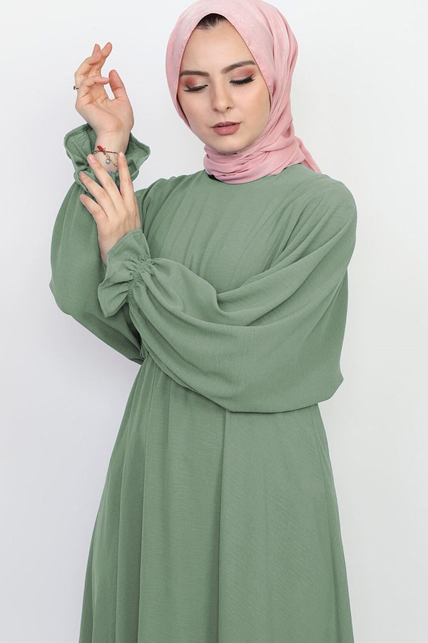  - Yarasa Kol Mevlana Elbise 7112-7 Mint (1)