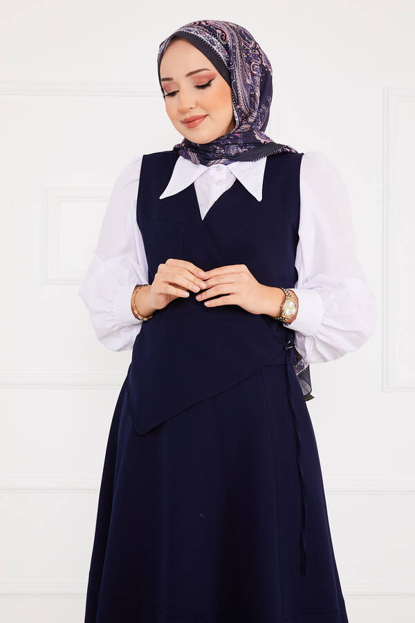 MD - Yelekli Etek Tesettür Takım Lacivert (1) MD - Yelekli Etek Tesettür Takım Lacivert (1)