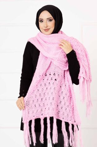 Yün Şal Pembe - Thumbnail