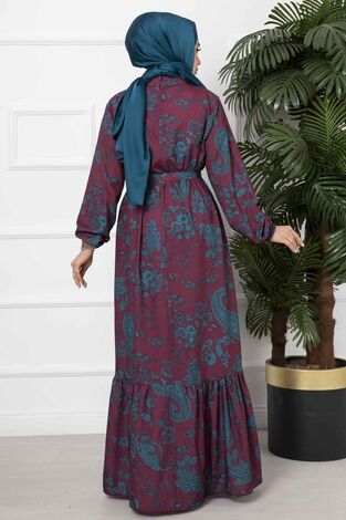 Zambak Desen Elbise Şarabi - Thumbnail