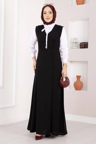 Zarif Gömlek & Düğmeli Jile İkili Takım Siyah