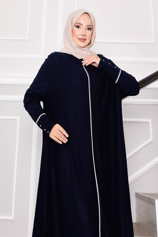 Frx - Zarif Sim Şeritli Mevlana Triko Tunik Lacivert (1) Frx - Zarif Sim Şeritli Mevlana Triko Tunik Lacivert (1)