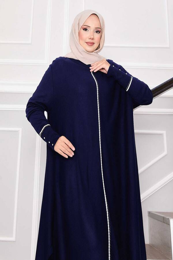 Frx - Zarif Sim Şeritli Mevlana Triko Tunik Saks (1) Frx - Zarif Sim Şeritli Mevlana Triko Tunik Saks (1)