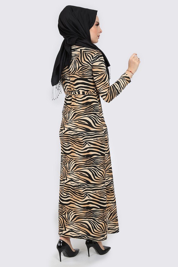 Zebra Desenli Elbise 8508-400