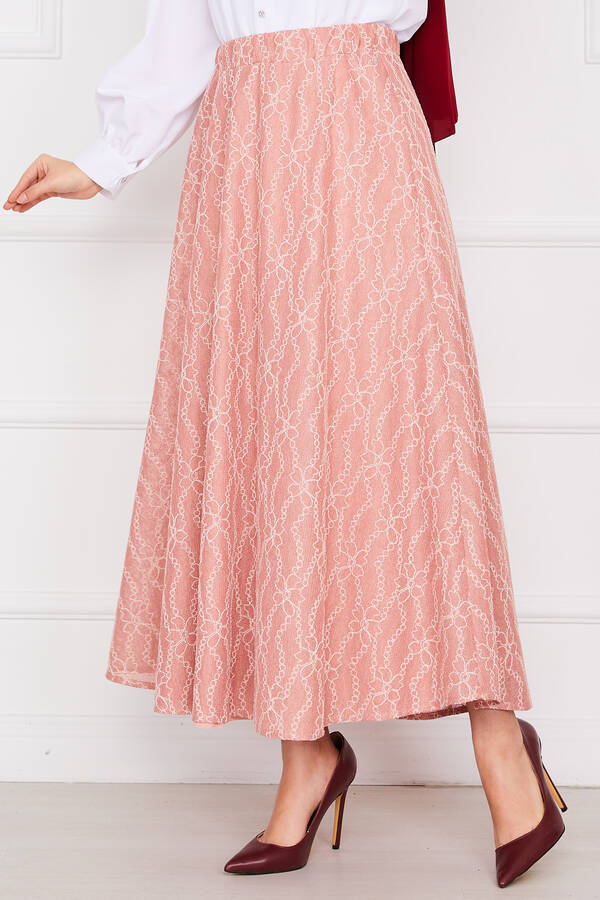 MD - Zincir Desen Dantel Etek Gülkurusu (1) MD - Zincir Desen Dantel Etek Gülkurusu (1)