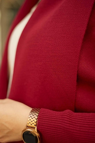 ZYN knitwear Cardigan 2295-8 Burgundy - Thumbnail